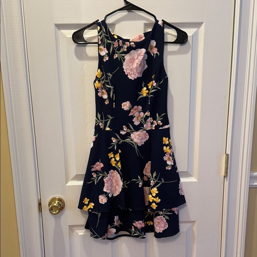 Floral Navy Dress size 3/4